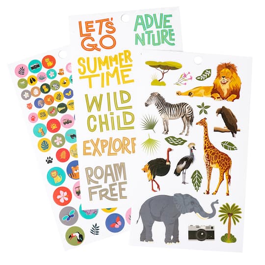 12 Pack: Safari Sticker Book by Recollections™